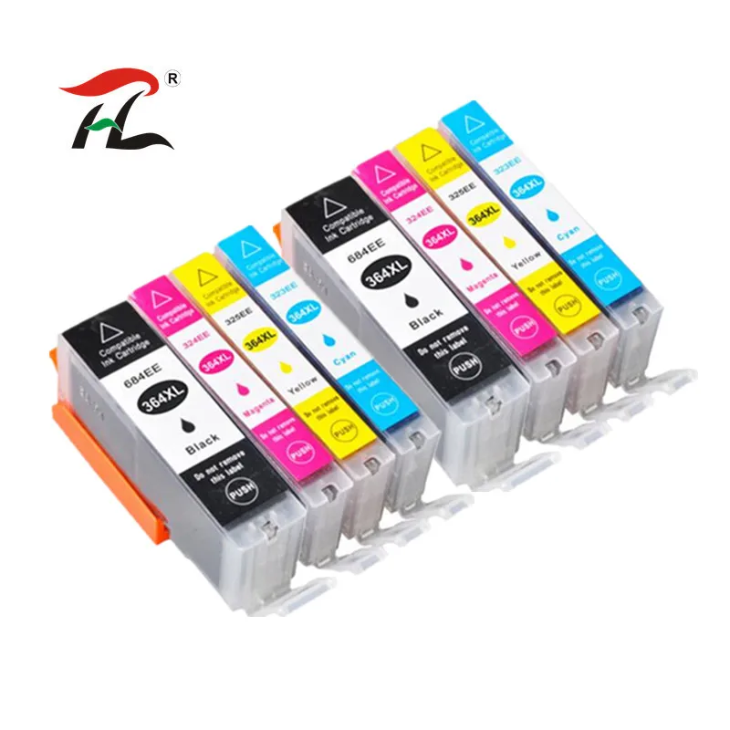 

YLC 8pc 364XL Compatible Ink Cartridge for HP364XL Photosmart5520 5524 6510 6520 7510 B109 B110 B209 B210 C309 C310 C410 Printer