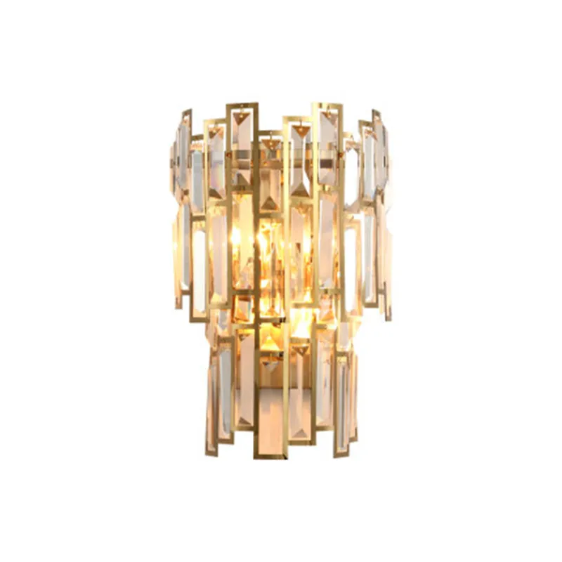 

Luxury design crystal wall lamps gold wall lamp AC110V 220v luster wall lamps modern home lighting
