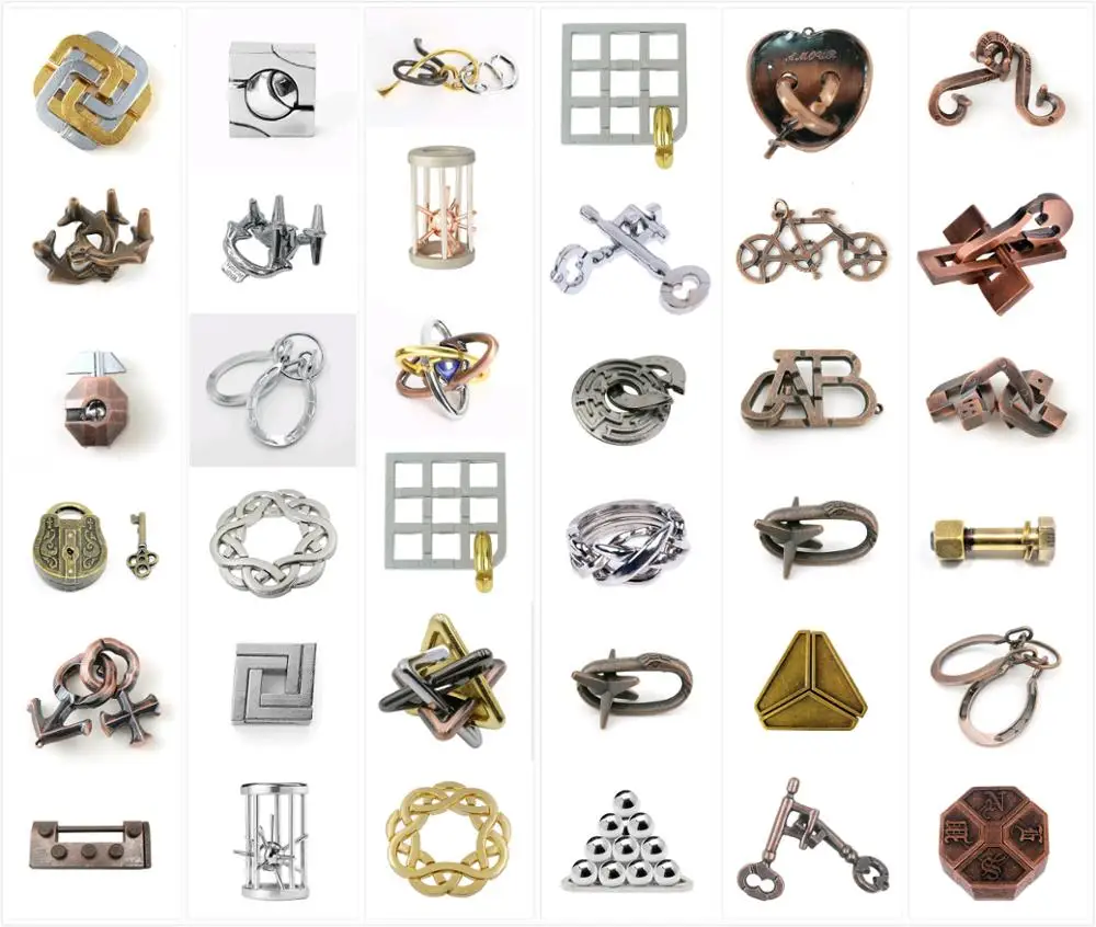 9 шт. волшебный классический металлический IQ Дразнилка литой головоломки игры