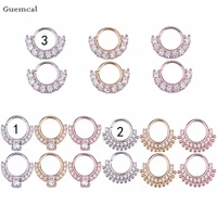 guemcal 2pcs trendy simple multifunctional nasal septum nose ring earrings piercing jewelry