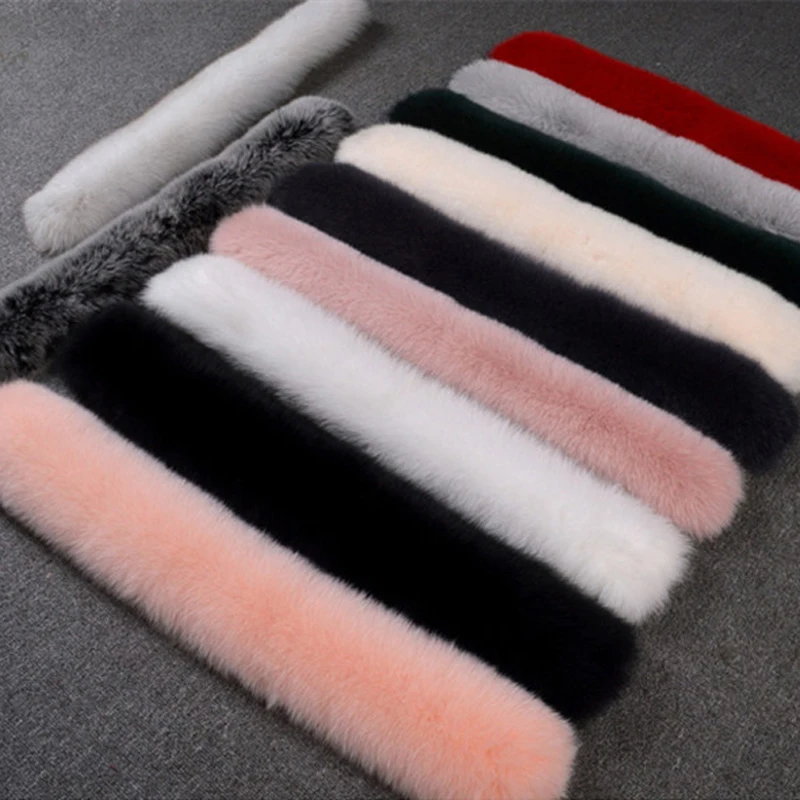 Новый натуральный Лисий меховой воротник Мех шарфы женские модные шали Женское