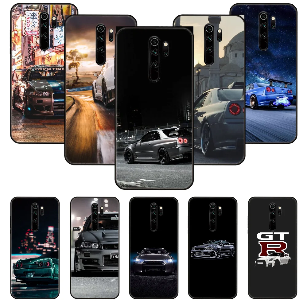 Чехол для телефона Xiaomi Redmi Note 8 8T 7 7A 9 9S 8A 4 5 Pro черный чехол Модный Prime GTR Skyline Car |