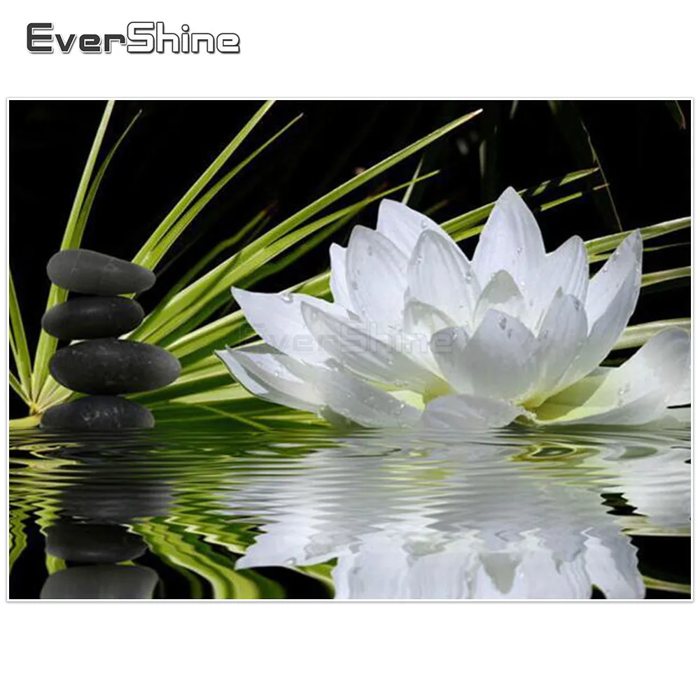 EverShine 5D поделки алмазов картина полный дрель лотоса фотографии Стразы Алмазная