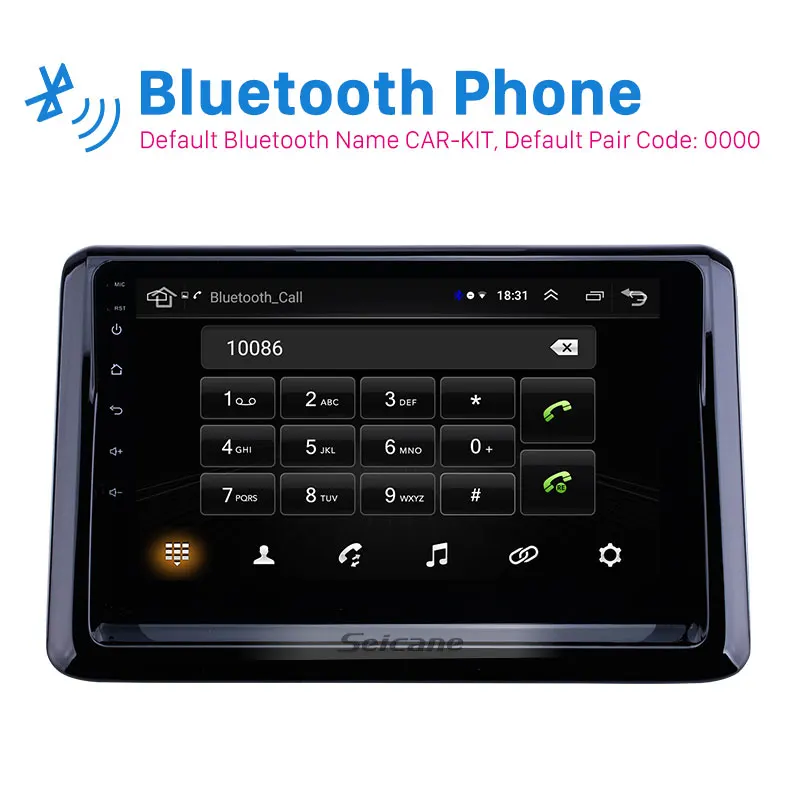 Автомагнитола Seicane 2DIN Android 9 1 дюймов GPS-навигация для 2014 Toyota с поддержкой Carplay
