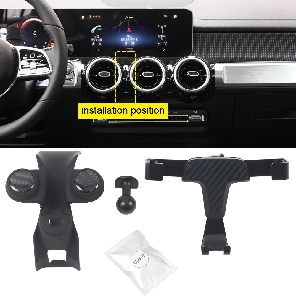 

Car Air Vent Mount Phone Holder Mobile Phone Cradle Smartphone Stand for Mercedes-Benz GLB X247 / B-Class W247 2019 2020