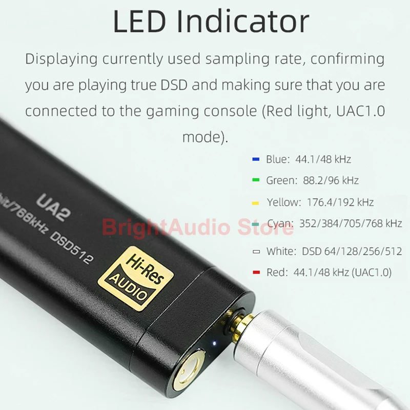 Портативный аудиокабель Shanling UA2 ES9038Q2M Hi Fi USB ЦАП 2 5 мм сбалансированный выход 3 PCM768
