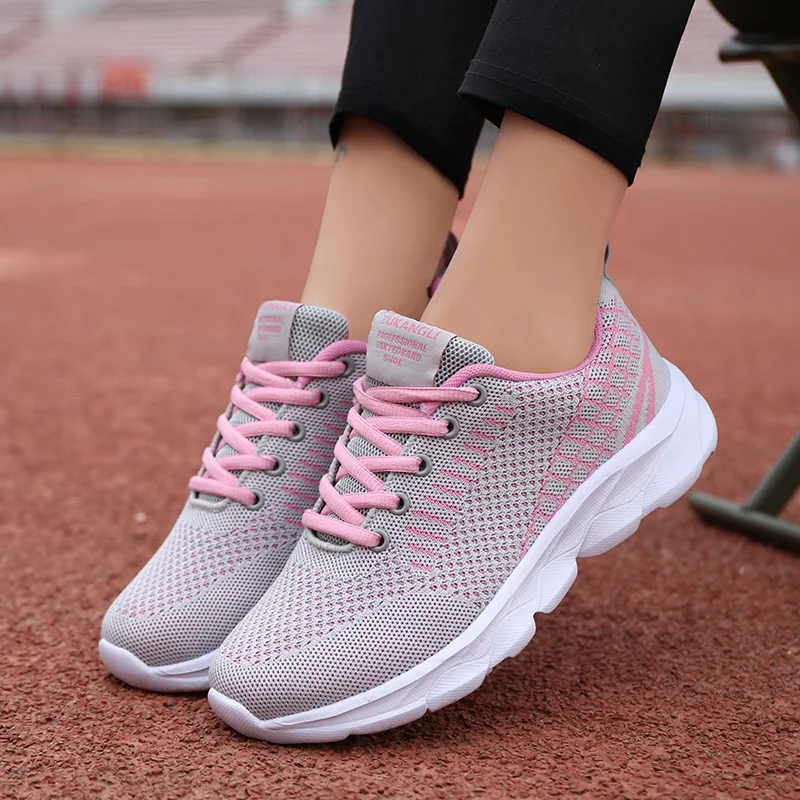 Running Shoes for Women Outdoor Fashion Womens Jogging Sport Shoes Fitness Sneakers Breathable Flying Knit Sneaker Female 35-42