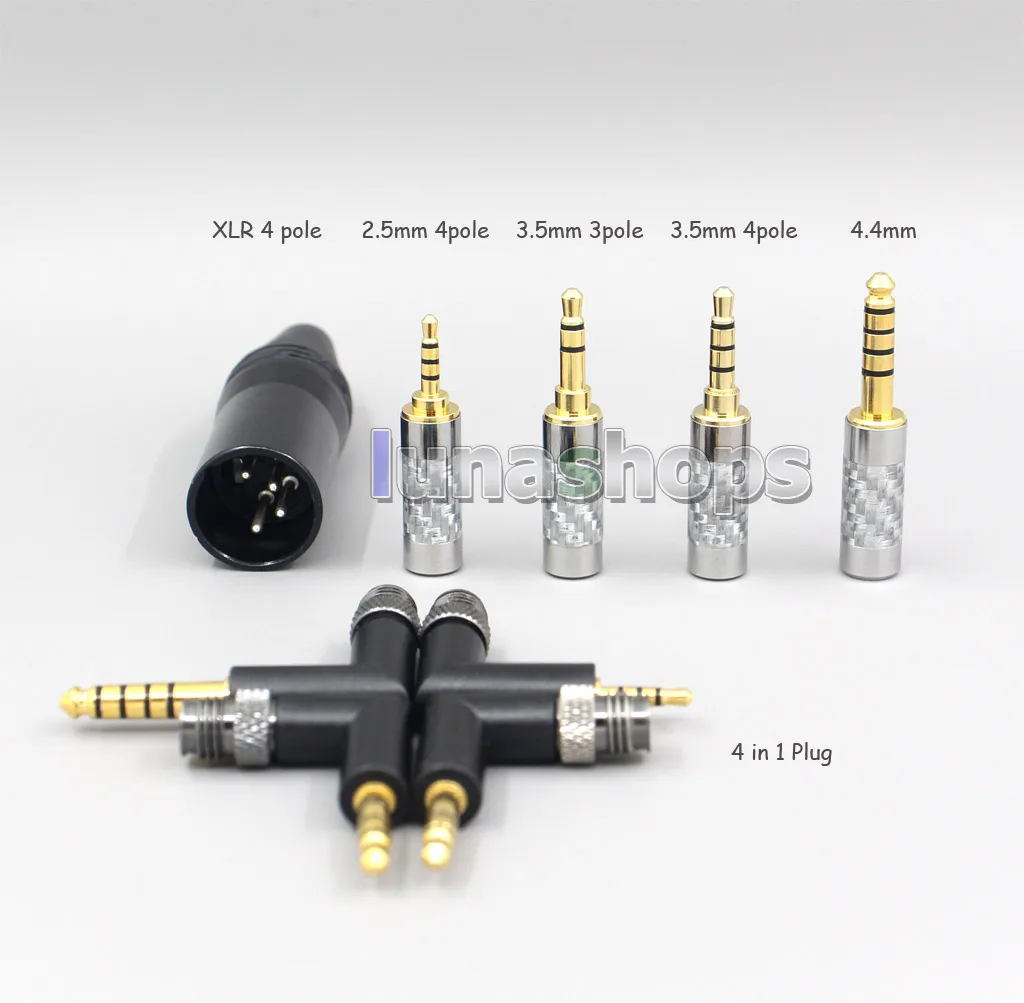LN007650 8 Core Gold Plated + Palladium Silver OCC Cable For Fostex T50RP Mk3 T40RP Mk2 T20RP Mk2 Dekoni Audio Blue Headphone enlarge