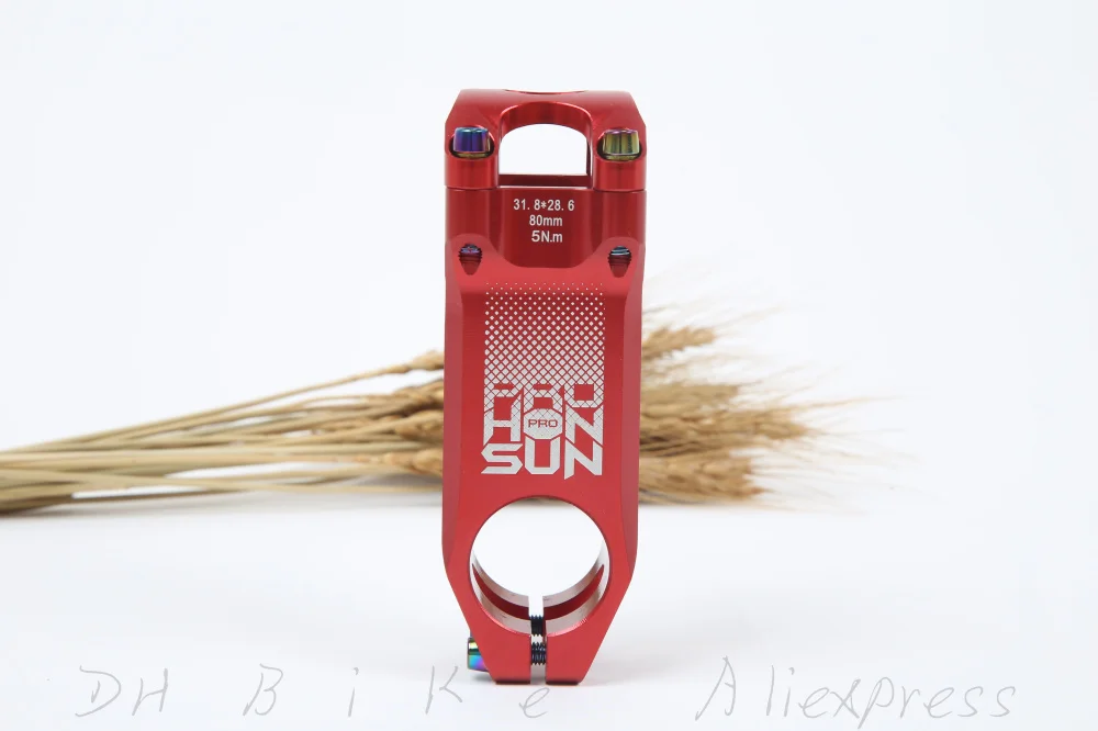 Высокое качество PROHONSUN алюминиевый сплав 6061 T6 CNC PVD MTB велосипедный стержень 0 градусов 80 мм Красочные DIY дорожный вынос руля для горного велосипеда