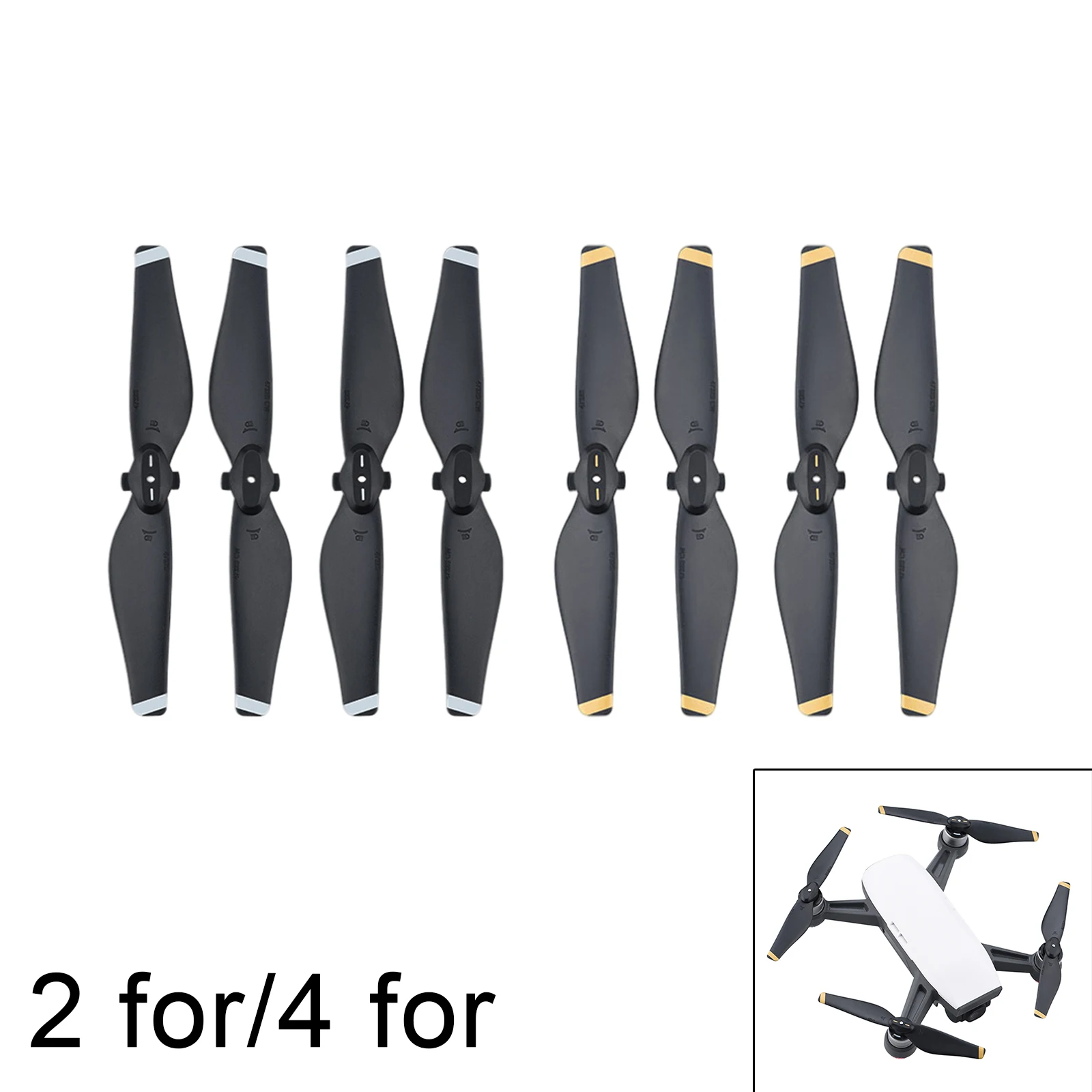 

4Pcs Plastic Low-Noise Quick Release Propellers Blade Set Compatible with DJI Spark 4732S RC Drone DIY Accs Parts