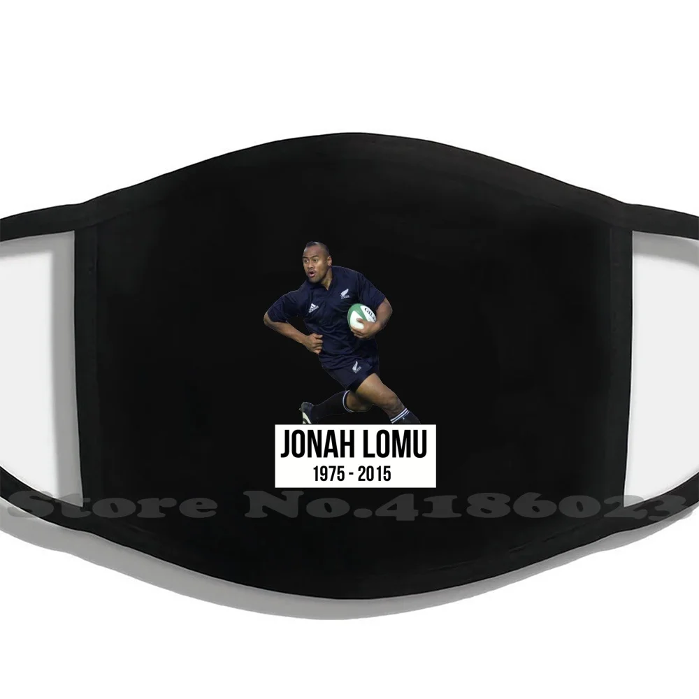 

Jonah Lomu дизайнерская черная дышащая многоразовая маска для рта Jonah Lomu регби трибута Рип Новая Зеландия Союз все черные спортивные