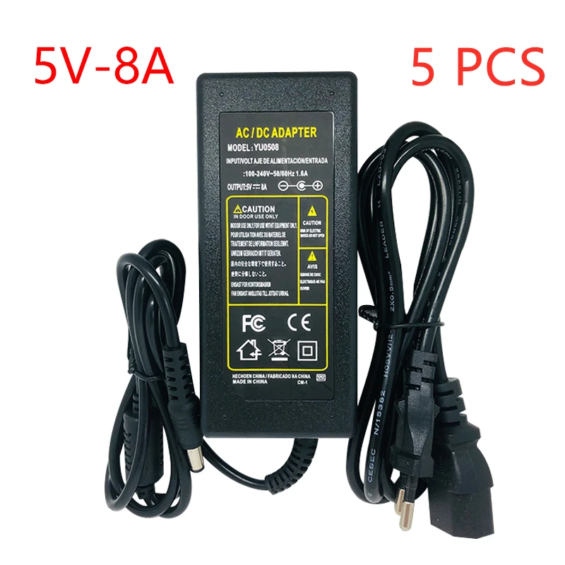1A 2A 3A 5A 6A 8A ПК Питание 5 вольт Ховерборд 110V до 220V Сетевой адаптер переходник