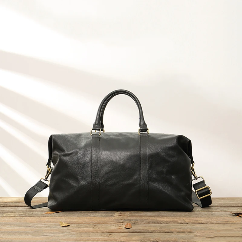 Мужская Дорожная сумка из натуральной кожи спортивный чемодан для путешествий
