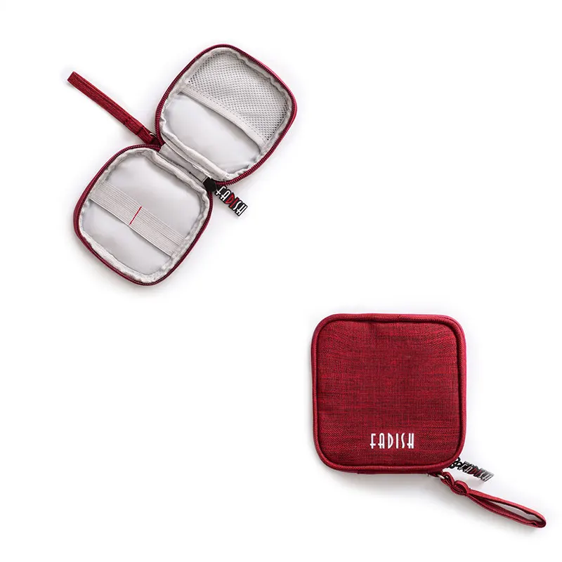 Миниатюрный портативный органайзер для наушников/USB кабелей нейлоновый