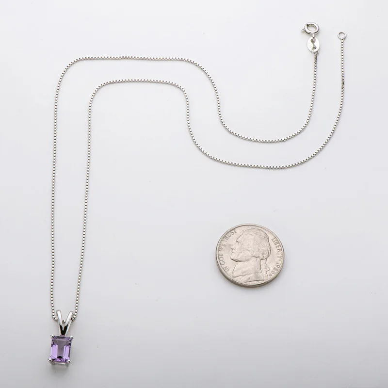 JoyceJelly high quality 925 Silver pendant Natural Topaz Amethyst 6X8MM simple Pendant for women engagement gifts wholesale 2021 | Украшения