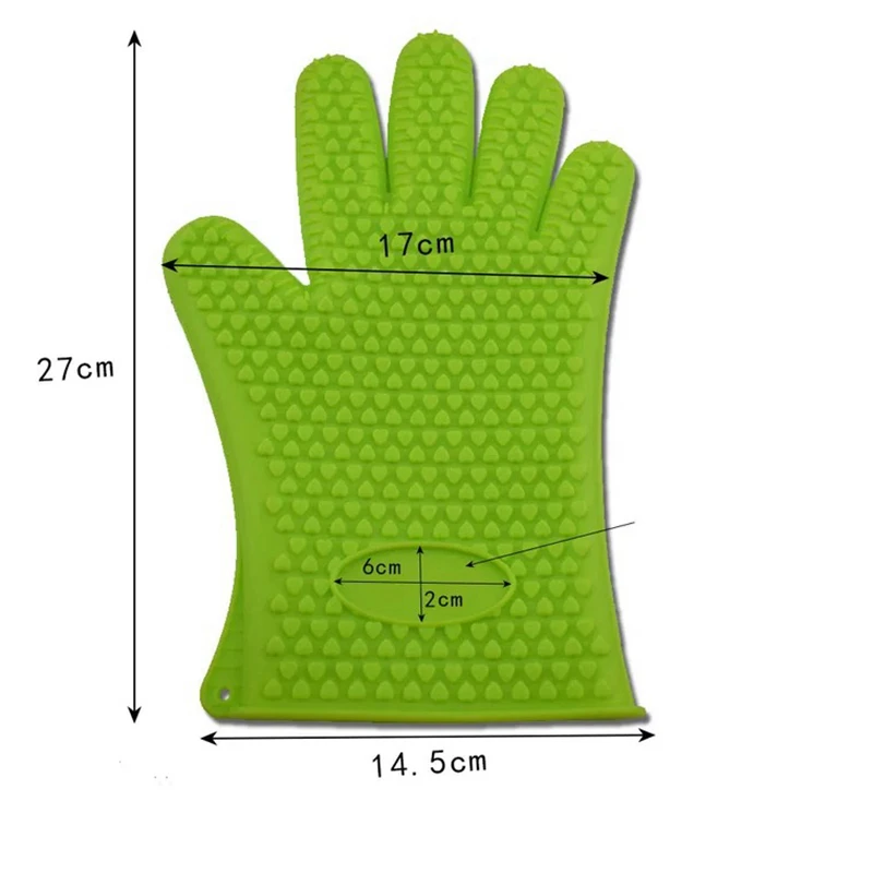 

Food grade Heat Resistant Silicone Kitchen Glove barbecue oven Gloves Cooking Baking BBQ Grill Oven Gloves Kitchen Accessories