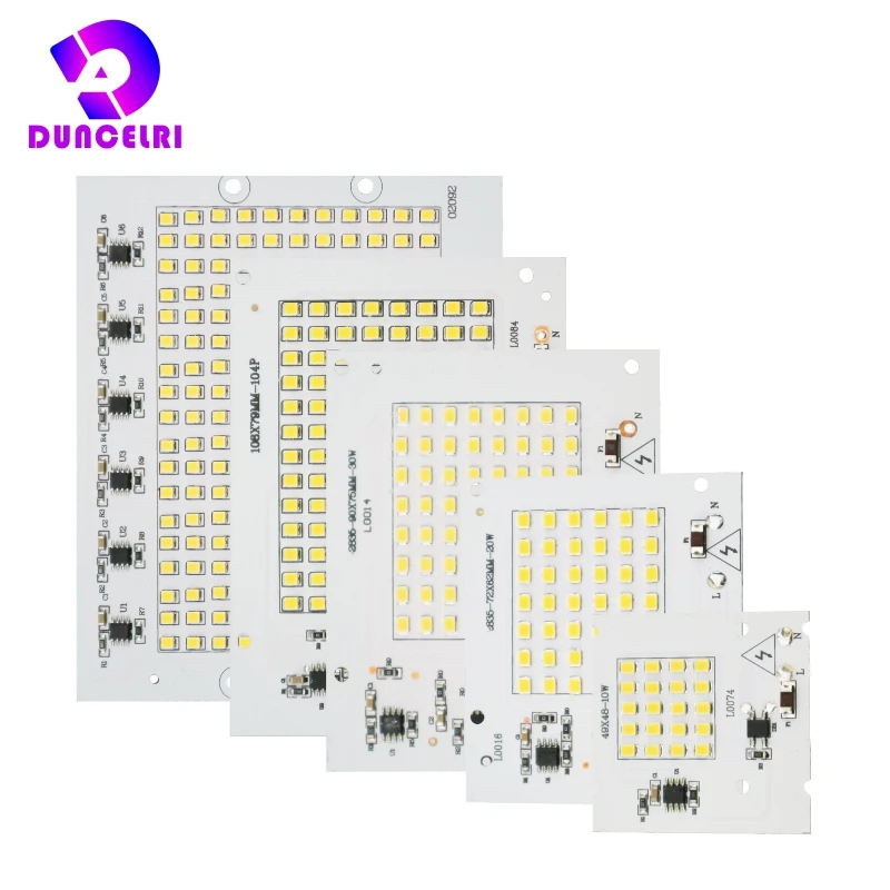 Светодиодный SMD 2835 Чип 10 Вт 20 30 50 100 прожектор светильник с бусинами AC 220 В 240 DIY для