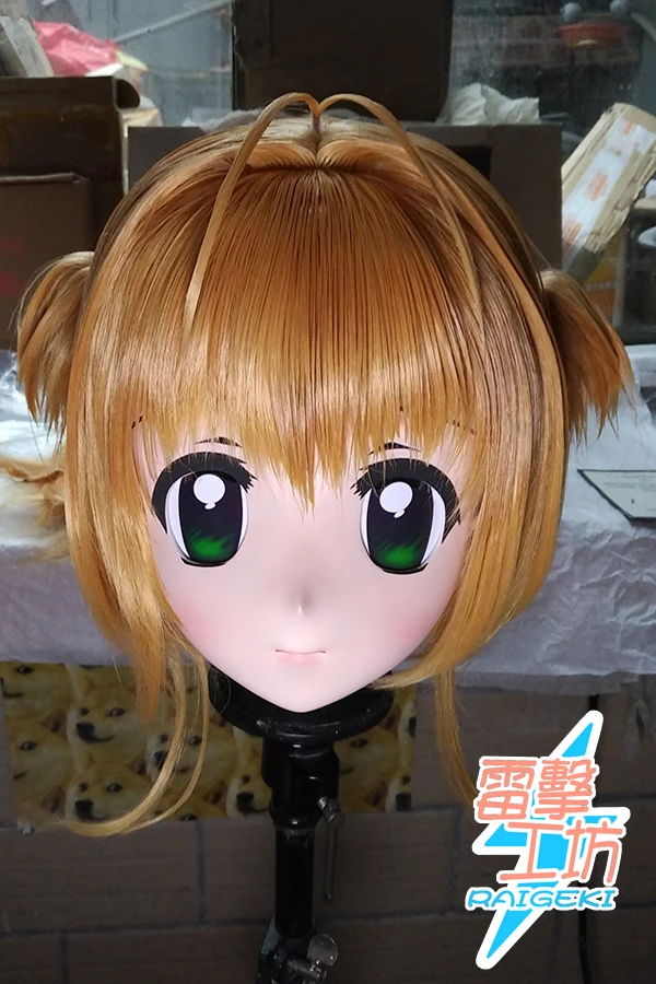 

(RAIGEKI MAKS 111) Silicone Helloween Head Mask Crossdressing BJD DOLL Kigurumi Anime Sakura Cosplay Mask