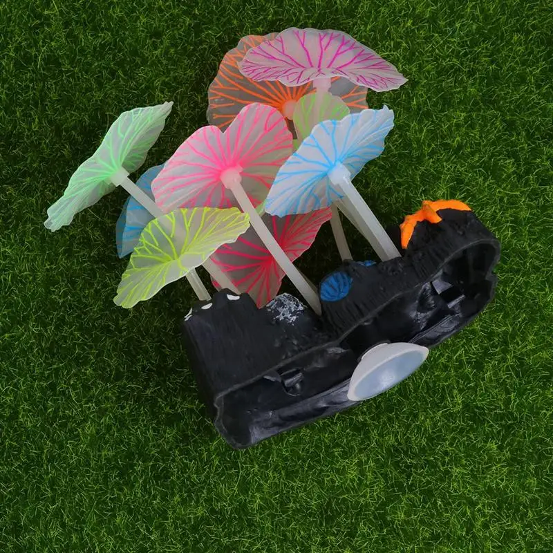 1 Set Aquarium Plants Artificial Silicone Fish Tank Decor Aquatic Fake For Living Room Home Bedroom | Дом и сад