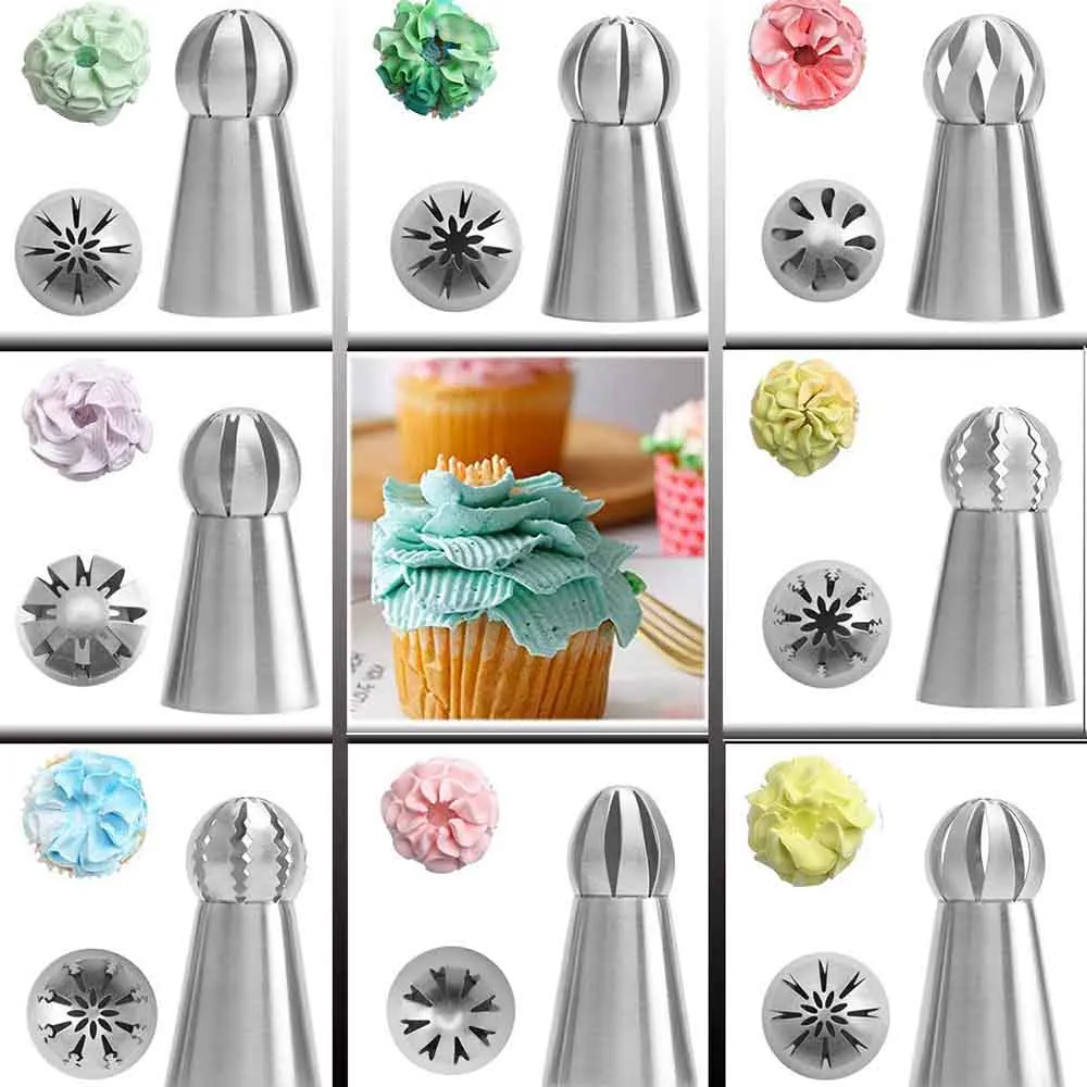 8 шт нержавеющая сталь торт спринклер серебряная трубка украшение сопла выпечки