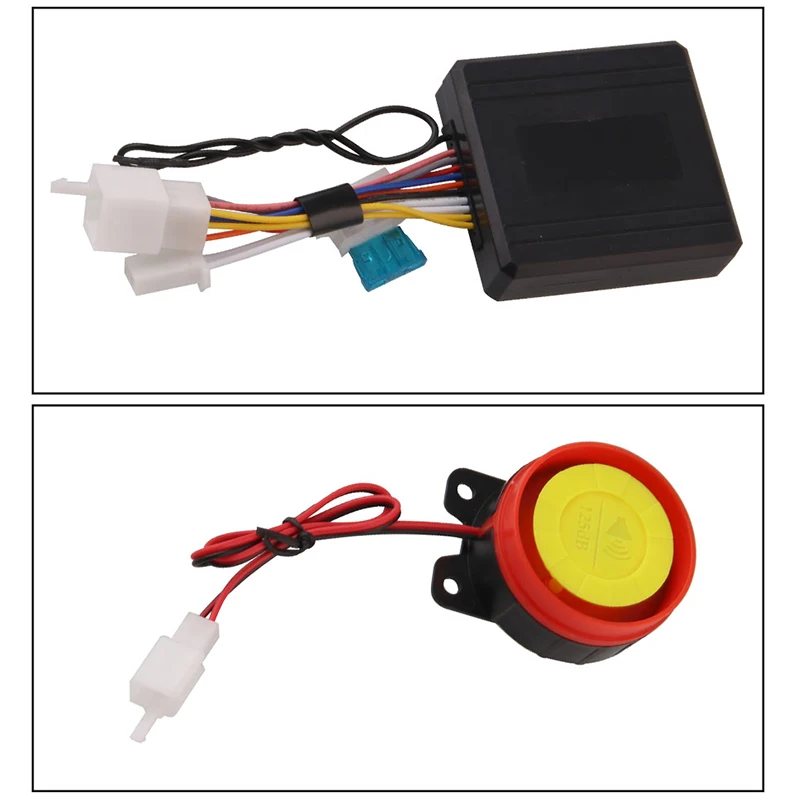 

DC 12V 125db Motorcycle Burglar Alarm Scooter Anti-theft Alarm with Two Remote Control Key for Motorcycle Anti-theft System