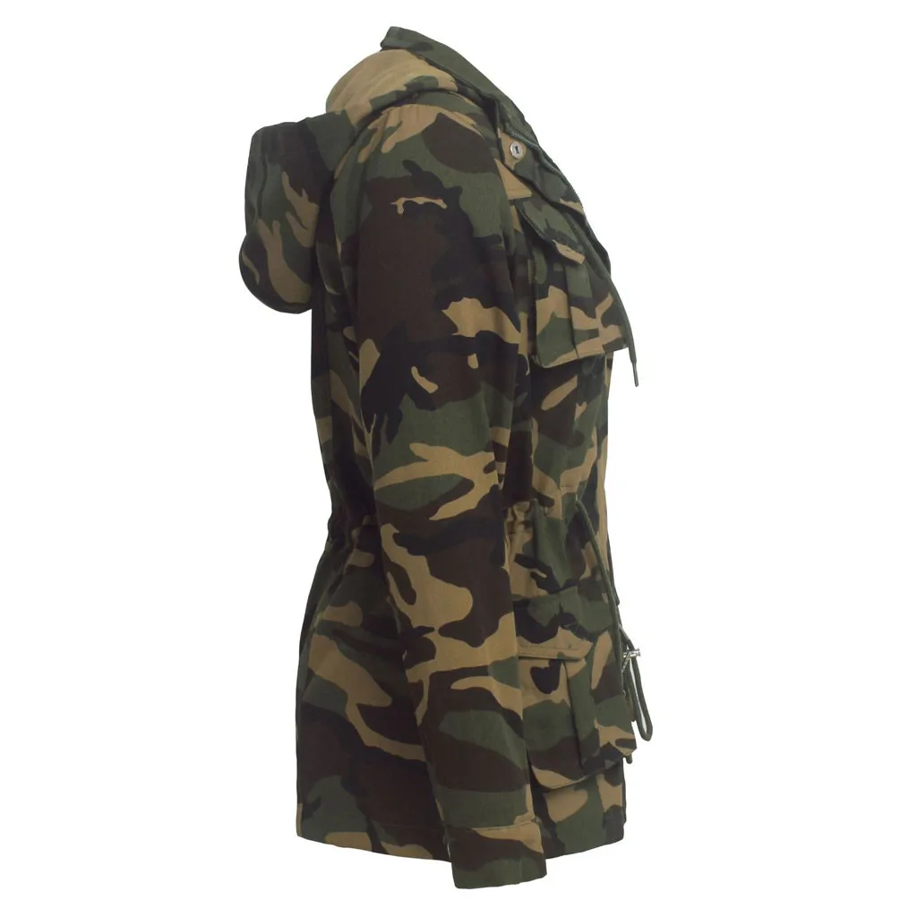 Женская куртка женская зимняя на молнии в стиле милитари Анорак длинное пальто с