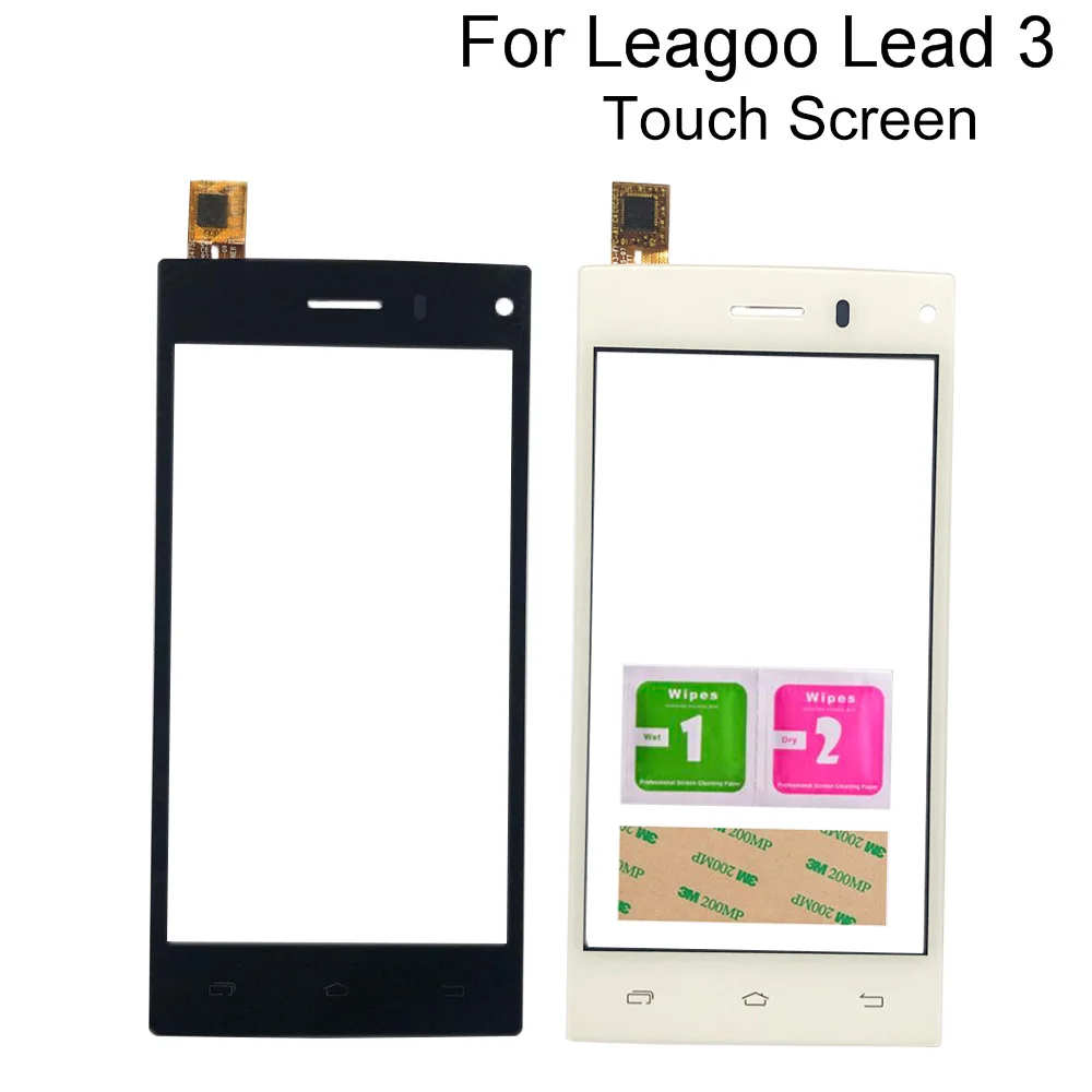 

4.5'' Touch Screen For Leagoo Lead 3 Touch Panel Screen Front Glass Lens Digitizer Tools 3M Glue