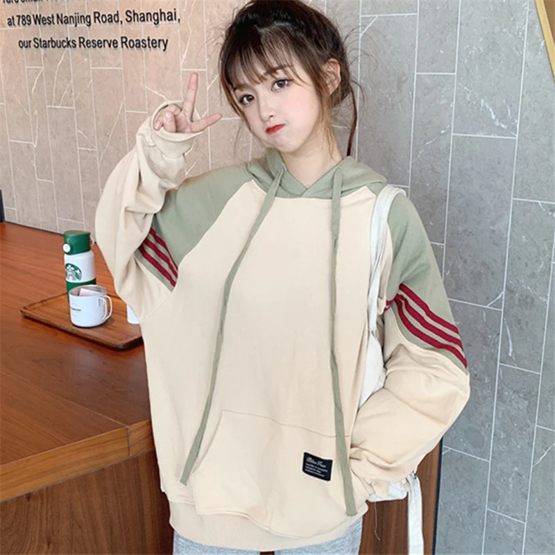 korean oversized hoodie kawaii women's sweatshirt women hoodies long sleeve womens clothing japanese | Женская одежда