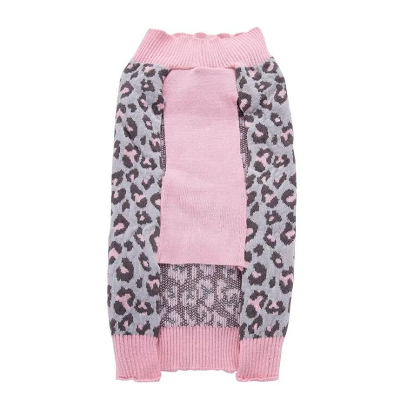 Рождественские свитера для кошек и собак с леопардовым бантом женская