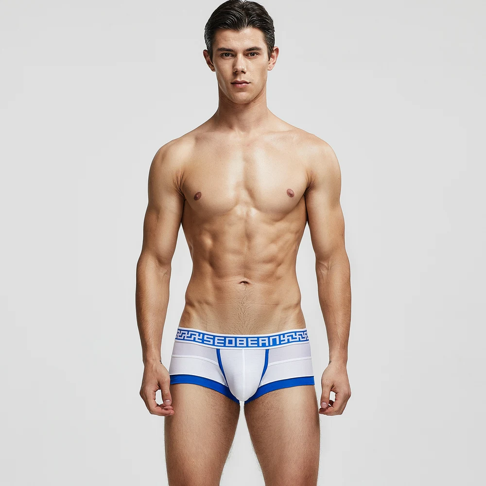 Новые хлопковые боксеры модные шорты мужские однотонные хипстерские трусы