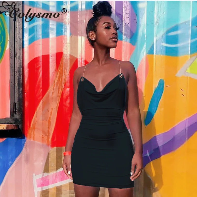 

Женское атласное мини-платье на бретельках, с открытой спиной