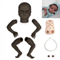 adfo 18 inches tink reborn kit realistic africa america vinyl silicone black skin parts diy unassembled baby girl dolls gift