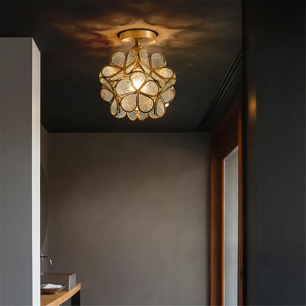 Тиффани и изображениями красочного цветка Стекло потолочный светильник