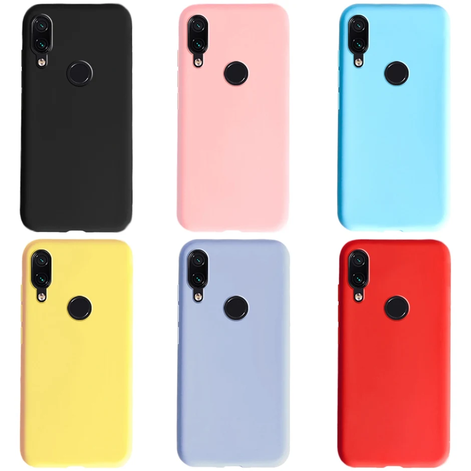Чехол для Xiaomi Redmi Note 7 мягкий силиконовый чехол карамельного цвета телефона Pro