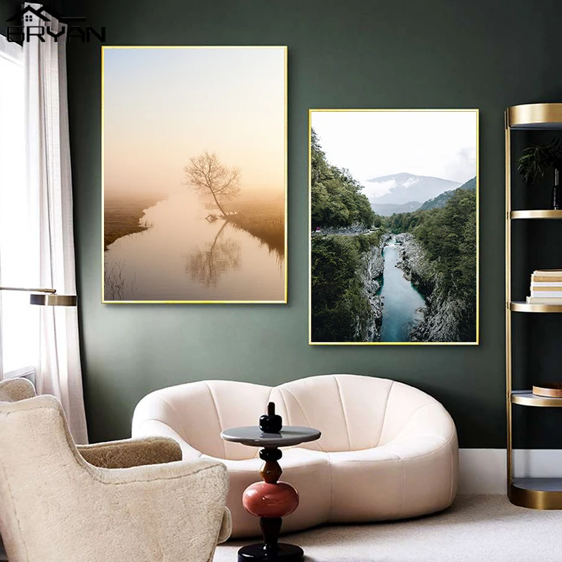 Картина с окошком видом на озеро лодку картина природа пейзаж изображение реки