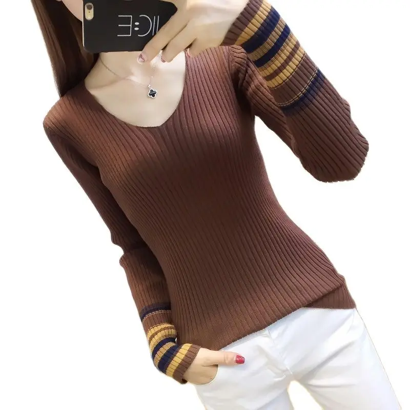 2021 свитера Сезон осень-зима Модные женские теплые пуловеры женский вязаный