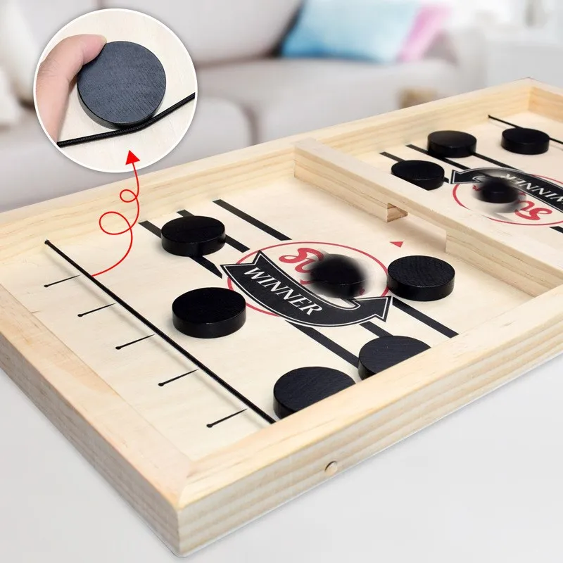 Настольная игра для хоккея Детская с быстрым слингом и шайбой игры семейных