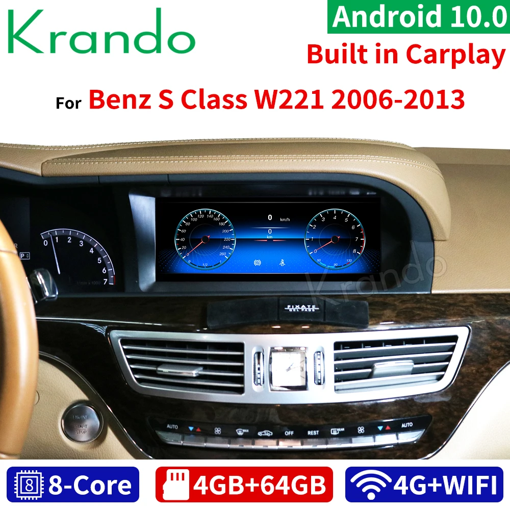 Автомагнитола Krando Android 10 0 25 дюйма dvd навигация для Mercedes BENZ S W221 W216 CL 2005 2013