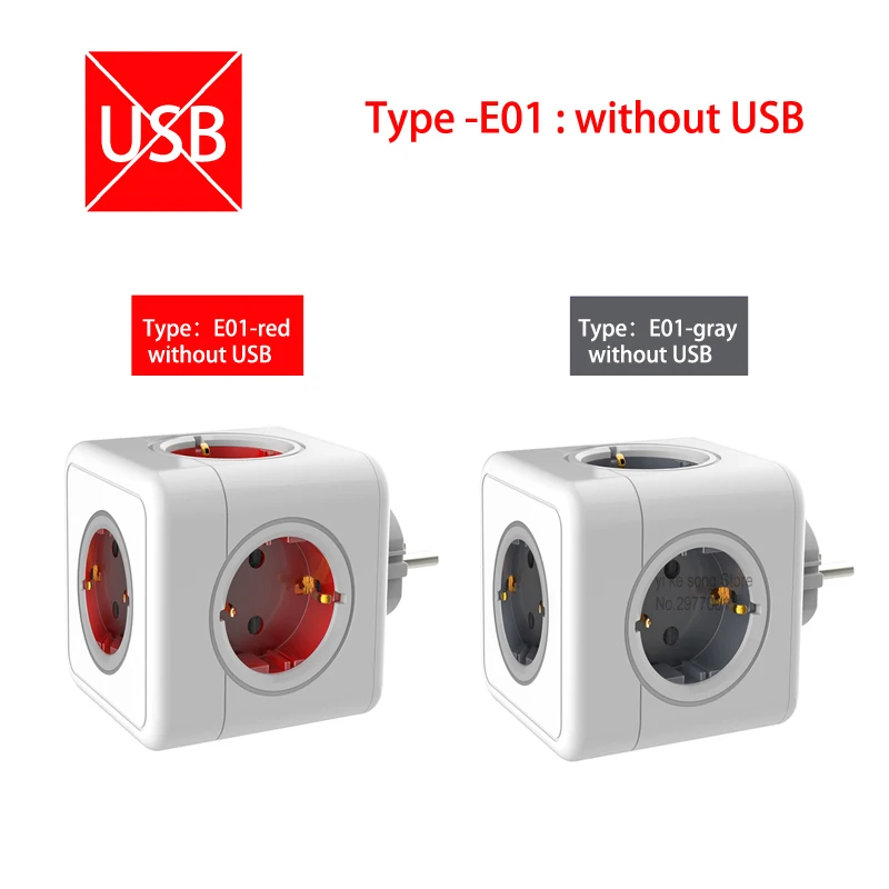 Sopend Power Strip EU Plug cube умная розетка 2 USB с переключателем Type C порты Электрический