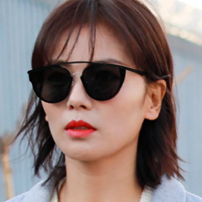 Винтажные женские солнцезащитные очки Higodoy кошачий глаз прозрачная оправа