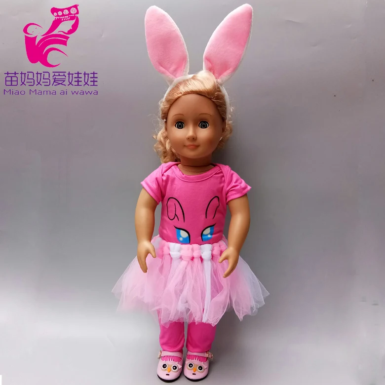 

17 inch reborn baby Doll rabbit clothes pants skirt 18 inch og girl doll clothes trousers outfit children gift