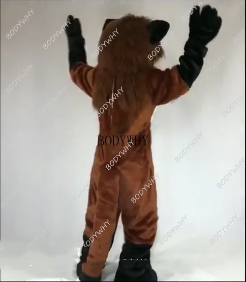 Косплей с длинным мехом рисунком лисы собаки кота костюм фурри талисмана