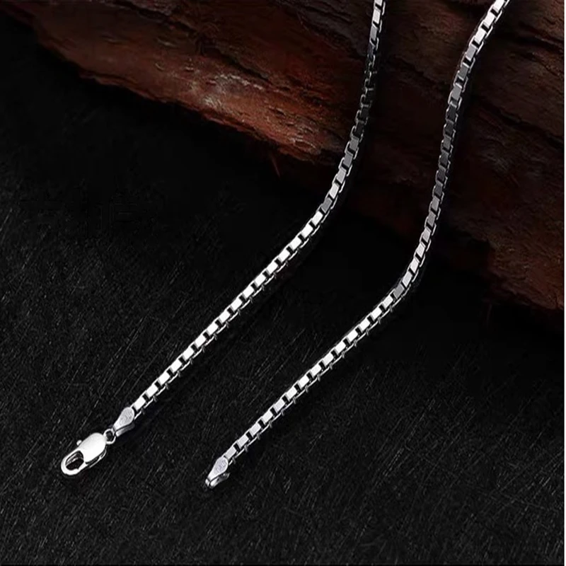 

Женское ожерелье с цепочкой в коробке 1DY, ожерелье из 100% натурального серебра 925 пробы, модные ювелирные украшения