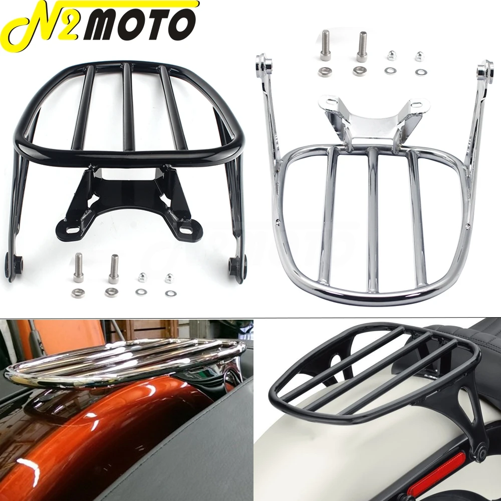 

50300156 Rear Solo Seat Shelf Luggage Rack Fender Support For Harley Sotail Heritage Classic 114 Deluxe FLDE FLHC FLHCS 2018-up