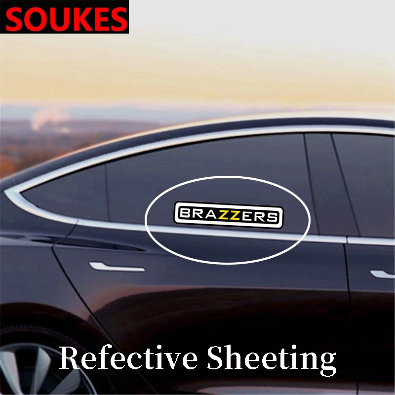 BRA ZZERS внутреннее автомобильное отражающее Безопасность Декоративные наклейки