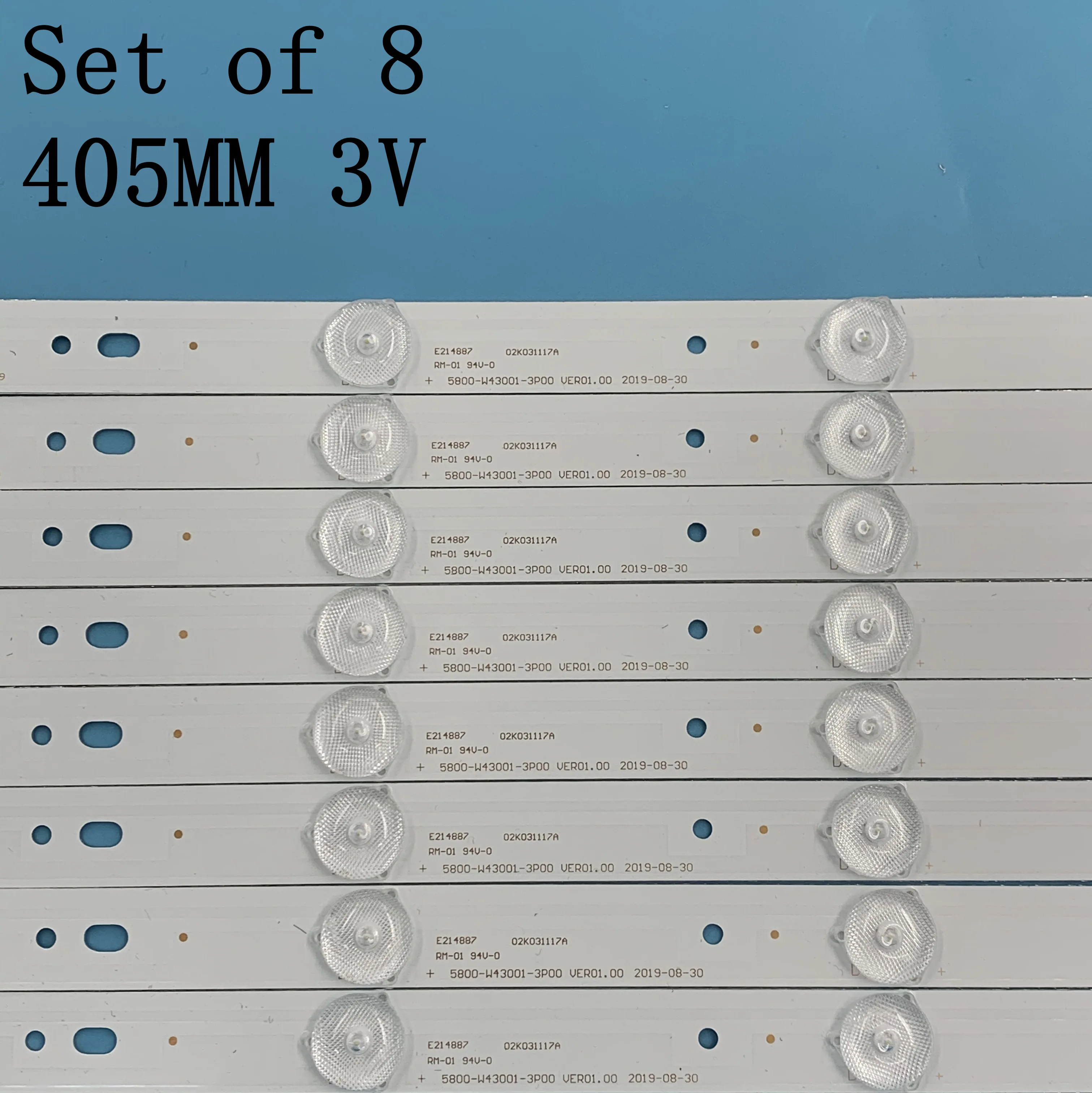 8 шт./лот для ЖК подсветки 43 дюйма skyworth 43E3000 43e3500 5800 W43001 3P00 02K03177A 3v 100%