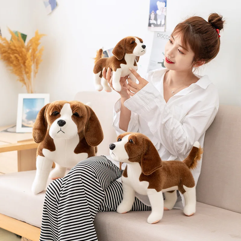 

High-end Handmade Simulation Hot Dog Plush Toy Bull Terrier Pet Dog Doll Bull Terrier Chihuahua Beagle Shar Pei Children's Toys