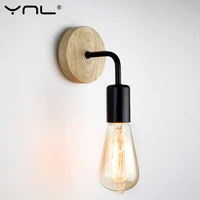 Wood Industrial Loft Wall Lamp Vintage Retro Decor Wall Light Fixtures For Living Room Home Indoor Sconces Lighting Decorative