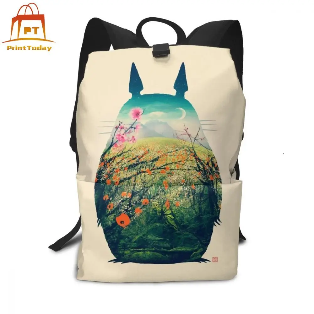 Рюкзак с японским аниме Tonari No Totoro, рюкзаки, трендовая многофункциональная сумка, Подростковая школьная сумка для мужчин и женщин, высокое качество, сумки с принтом