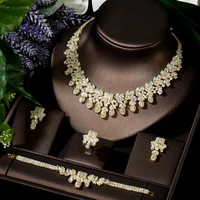 hibride fashion super luxury geometric jewelry set women wedding cubic zirconia dubai bridal dress dairy accessories n 1521